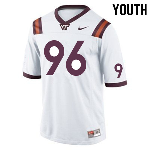 Youth #96 Jimmie Taylor Virginia Tech Hokies College Football Jerseys Sale-Maroon